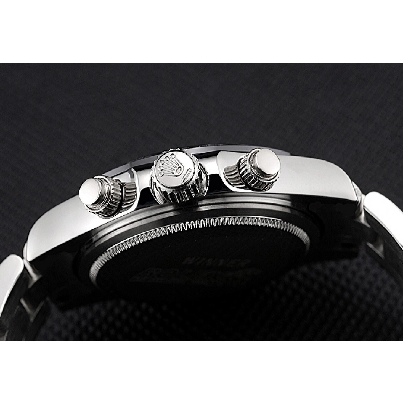 MiroTime 0715 Rolex Cosmograph Daytona Stainless Steel Case Black Silver Subdials Stainless Steel 622635